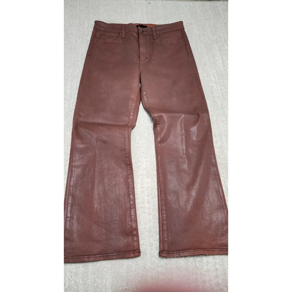 Joes Jeans Women 32x27 *READ Waxed Denim High Rise Callie Bootcut Cropped‎ Flare